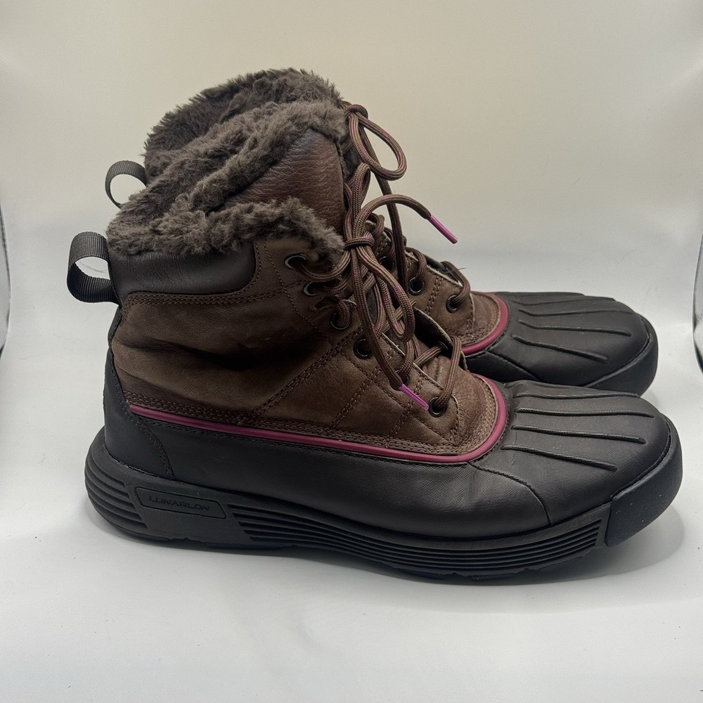 NIKE Women's "ACG Lunarstorm" Brown Magenta Ultra-Light Boots 417724-200 Size 9